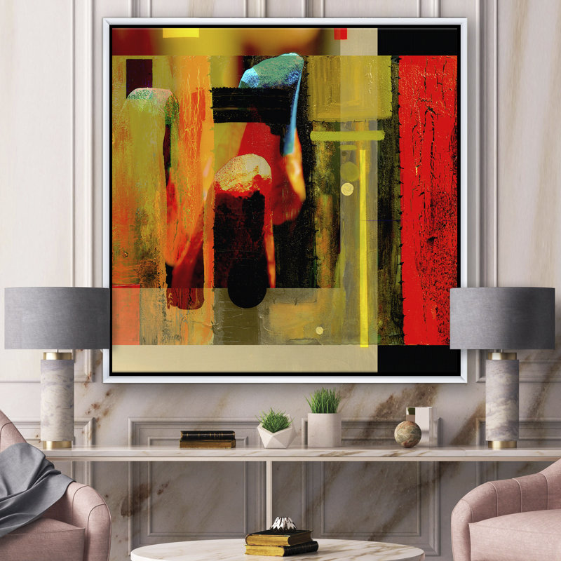 «Cubistic Manifestation», reproduction d'art sur toile, H 16 po x l 16 po x p 1 po, Toile blanche encadrée