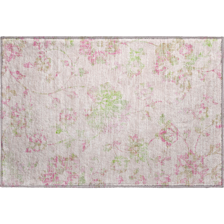 Premium Machine Washable Prisco Pink Rug