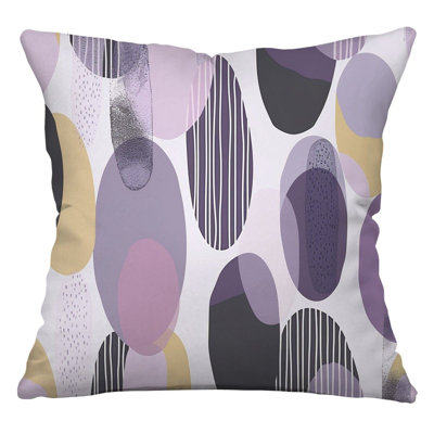 Geometric Shapes Cool Reversible Throw Pillow