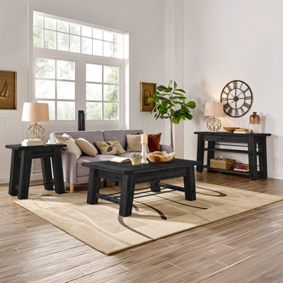 Table d'appoint en bois massif de 27 po Daryl