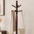 Versatile Merlot Coat Rack with Intricate Post Design for Space Optimization