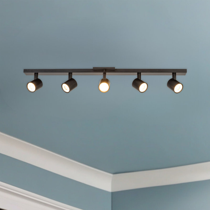 Arnold 5-Head Black LED Track Lights
