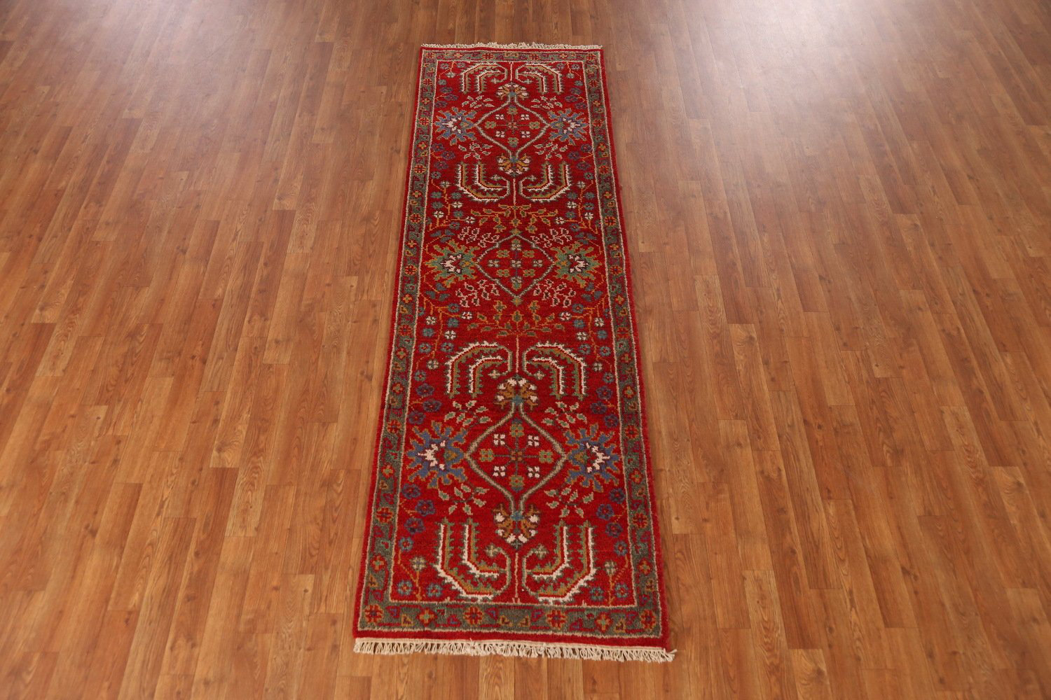 Bloomsbury Market Handmade Red Traditional Indian Runner Rug 3x8 | Wayfair
