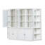 Armoire de rangement et de présentation polyvalente en MDF de style rétro pour le bureau, les couloirs et le salon