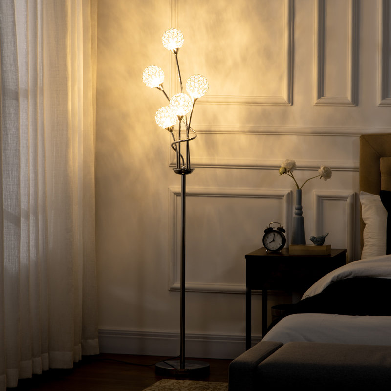 Congerville 156cm Tree Floor Lamp, Silver