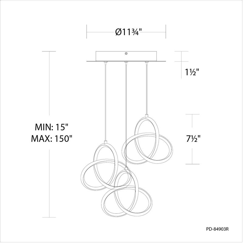 Vornado Multi-Light Pendant, Black