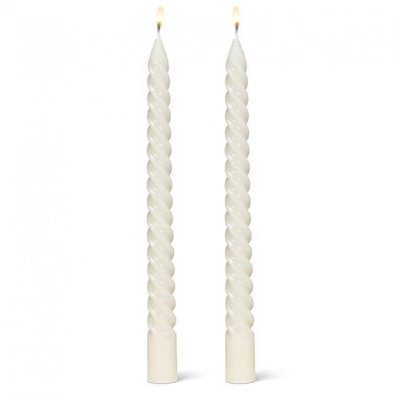 Set Of 2 Tight Spiral Taper Candles