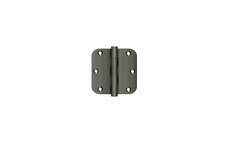 Hinge, Antique Nickel, Solid Brass