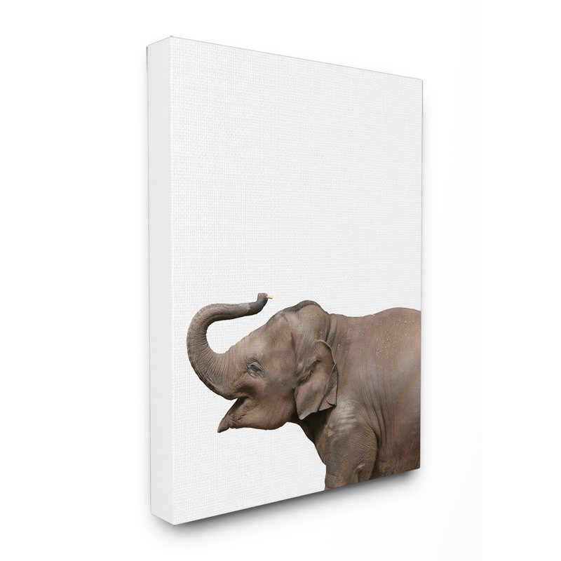 Playful Elephant Canvas Art for Kids Room