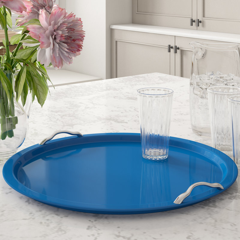 Forman Galvanized Steel Serving Tray, Bleu