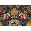 Tapis bleu à motif floral Oushak 5 x 7