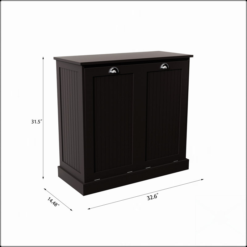 Armoire de trieur de lessive à deux compartiments inclinable, durable et peu encombrante pour une vie organisée.
