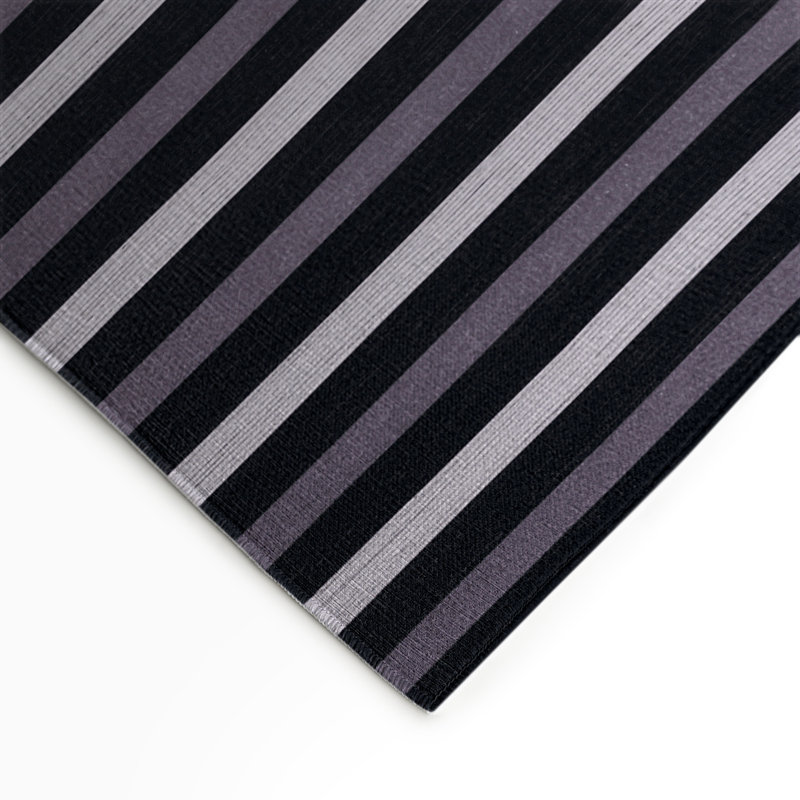 Tapis intérieur / extérieur gris HorizontalStripes, Rectangle 5 pi x 7 pi