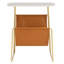 Table de bout en bois massif avec rangement Clarina