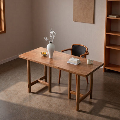 Bureau d'écriture simple brun durable en orme simple