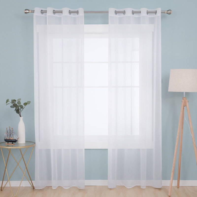 Doveton Blackout Curtain Pair, White, 140cm W x 90cm D