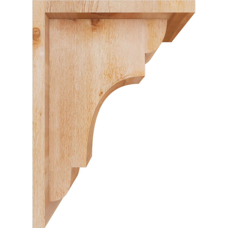New Brighton Corbel avec plaque arrière, H 14 po x l 6 po x P 10 po, Cèdre rouge, Sciage brut