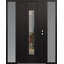 Porte d'entrée pré-suspendue en acier noir avec panneau latéral Diamond A.-115811899-115811919-115811916
