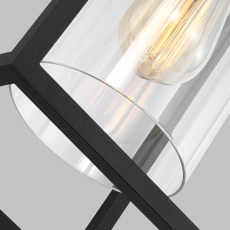 Kota Aluminum Wall Light, Black, 17.13" H x 8" W x 8" D