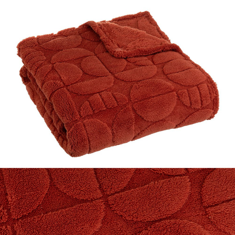 Chunky Knit Throw Blanket, Red