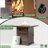 28IN Square Fire Pit Table Propane Fire Table With Stainless Steel Lid