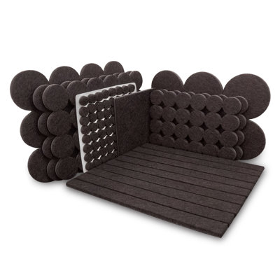 Super Sliders Felt Furniture Pads Assortment, Brown, 188 Piece Multi-Size Pack, Floor Protectors for Hardwood, Tile, Laminate & Vinyl Floors