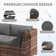Treyshun Modular 10-Person Rattan Sectional Conversation Sets With Fire Pit Table
