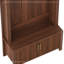 Meuble Dewitt à toit arqué avec banc, rangement pour chaussures, 4 crochets métalliques et 2 portes cannelées-1731284845
