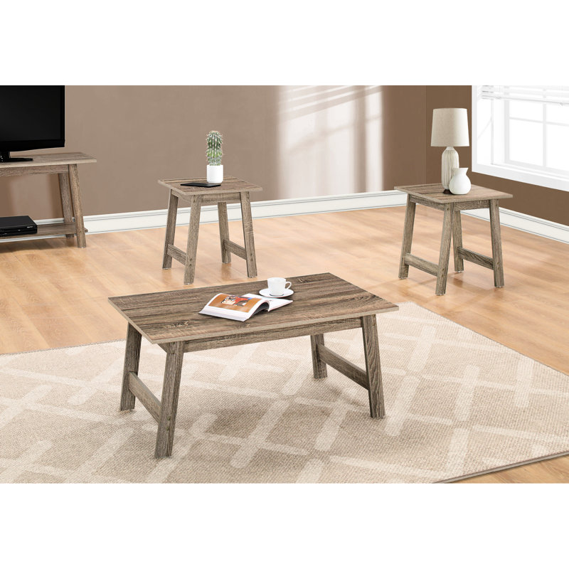Table 3 pièces pour la maison: tables basses, d'appoint et d'appoint en brun taupe foncé: 3 pièces, utilisation à la maison