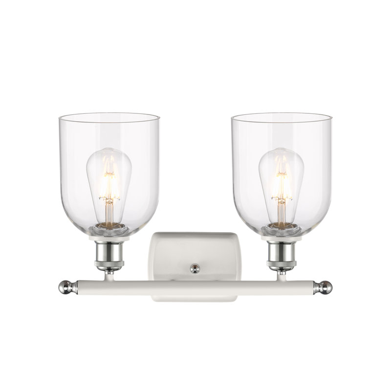 Allysson 2 - Light Dimmable Vanity Light, White Polished Chrome, Clear