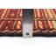 Tapis rouge foncé en laine noué à la main de conception unique 3 pi 5 po x 5 pi 3 po New Age