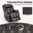 Dual Motor Infinite Position Up To 350 LBS Electric Medium Size Brown Power Lift Recliner Chair With 8-Point Vibration Massage And Lumbar Heating-864823677