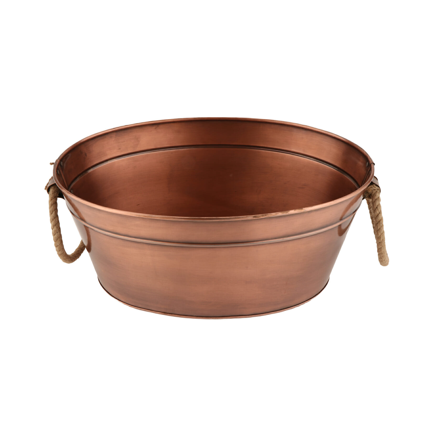 G.E.T. GET BT-1913-ACPR Copper Beverage Tub with Rope Handles, 4 Gallon ...