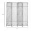 Paravent pliable à 4 panneaux, écran d'intimité en bois naturel pour bureau à domicile et chambre à coucher, conception tissée élégante, cloison autoportante