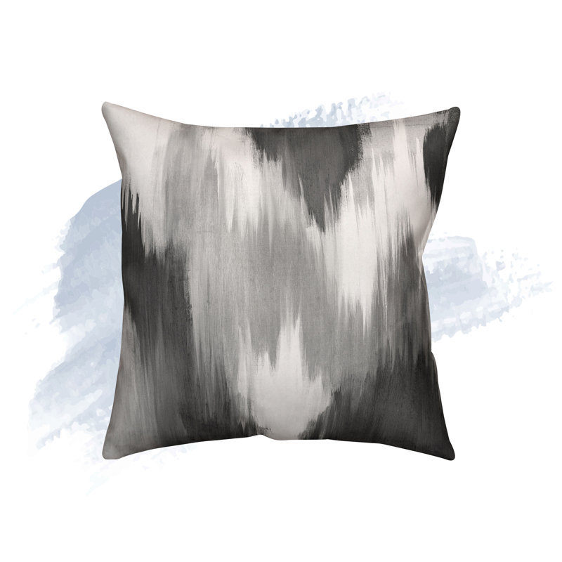  Housse et insert d'oreiller carré, 16 po x 1 po, Gris, polyester