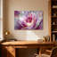 Plantes et fleurs, rose mauve avec accents dorés, reproduction d'art-1320871702