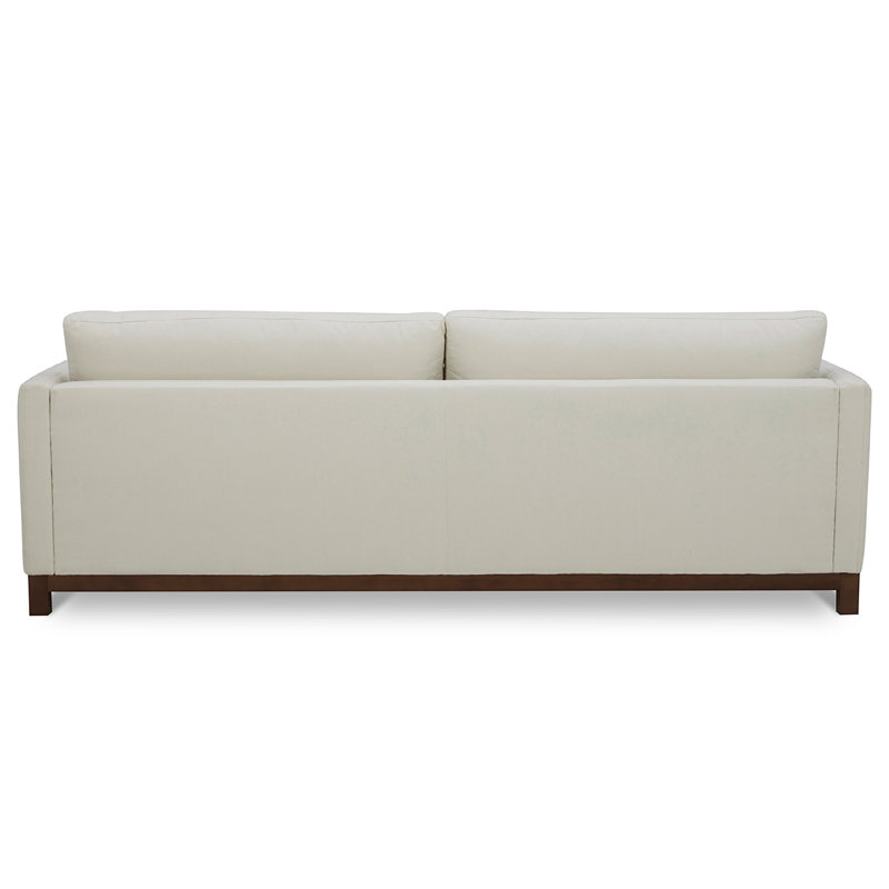Liz Upholstered Sofa, Flanigan Cotton, Dark Brown, 32.28"H x 84.25"W x 39.37"D