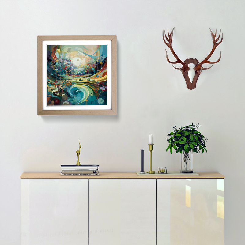 Stream Precisionism - Framed Print, Oak