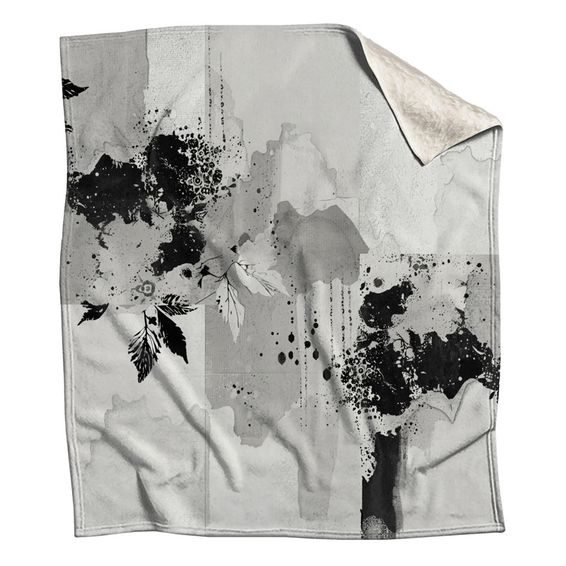 Couvertures florales monochromes abstraites, L 50 po x H 60 po