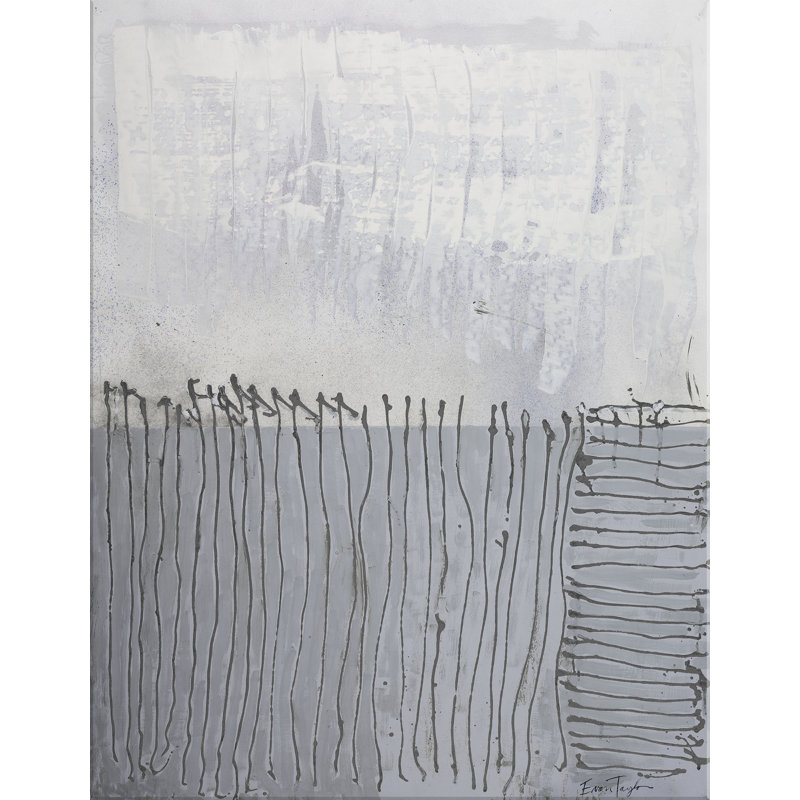 «Silver Prairie» par Evan Taylor - peinture sur toile à cadre flottant, Toile tendue, H 50 po x l 38 po