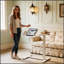 Mobile Adjustable Standing Desk with Flip Desktop and 4 Wheels, Ideal for Home, Office, and Study Use-173634377