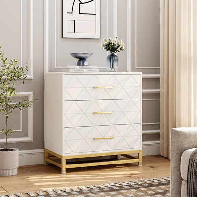 3 Drawer Dresser For Bedroom, Dressers Chest Of Drawers With Storage, Nightstand With Drawers