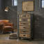 Taylors Tall 6 Drawer Chest Of Drawers on Wheels 70cm Solid Mango Wood Storage Drawer For Home