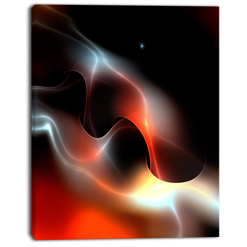 « red black abstract fractal design », impression sur toile tendue, H 20 po x l 12 po x P 1po
