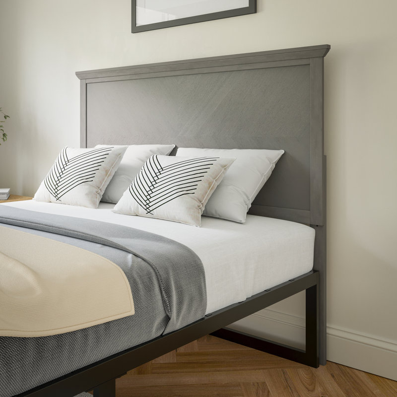 Tête de lit ajustable Culbert Herring, Gris délavé, Double
