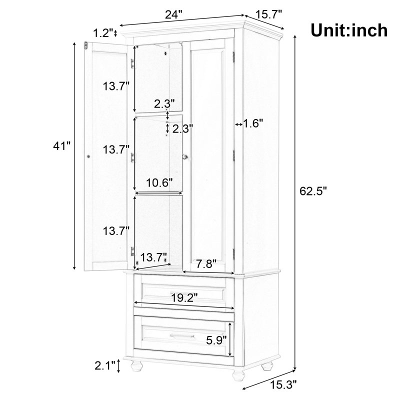 Canora Grey Pavelas Freestanding Linen Cabinet & Reviews | Wayfair