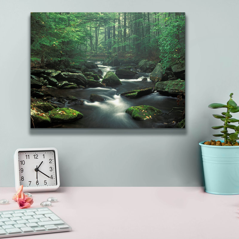 «Sawmill River» par Patrick Zephyr, art mural sur toile, H 12 po x l 16 po x P 0,75 po