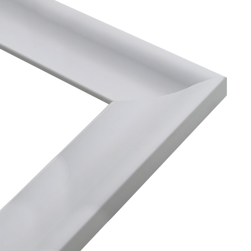 Emsworth Plastic Flat Mirror, 53.4 cm H x 143.4 cm W, White