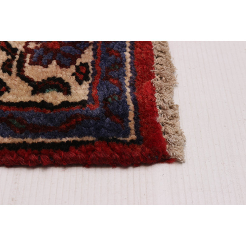 Tapis rouge unique noué à la main 3 pi 7 po x 10 pi 2 po One Of Kind