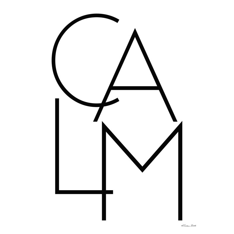 Calm - art textuel sur toile tendue, H 16 po x l 12 po